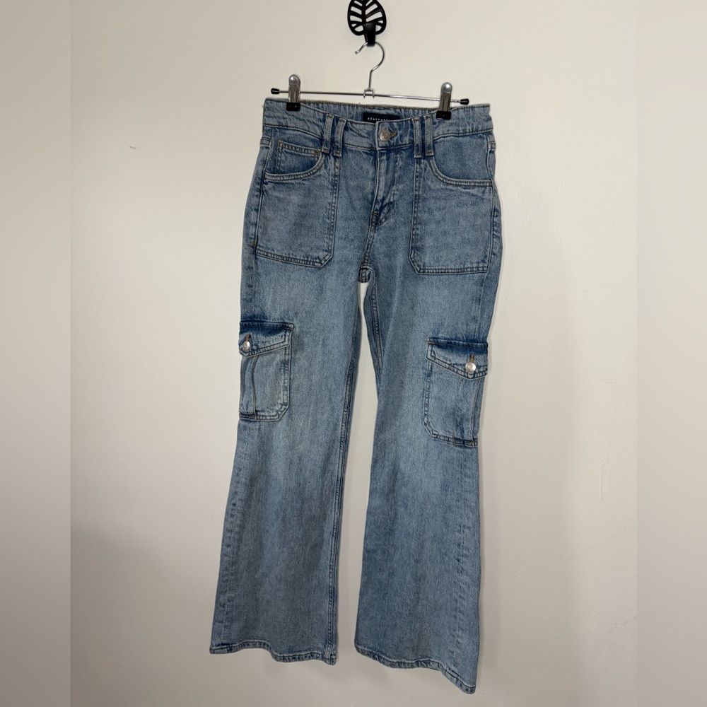 AERO Light Blue Cargo Denim Jeans